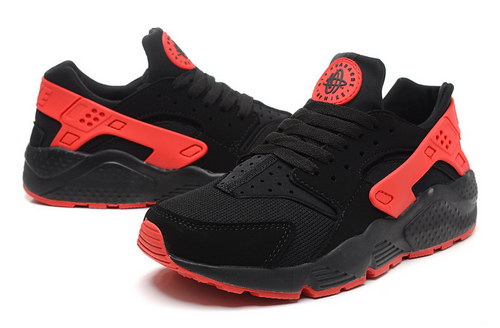 Mens Nike Air Huarache Black Red Factory Outlet